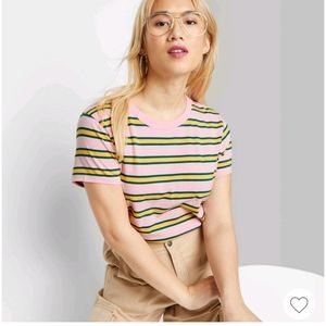Wild fable boxy striped Tshirt